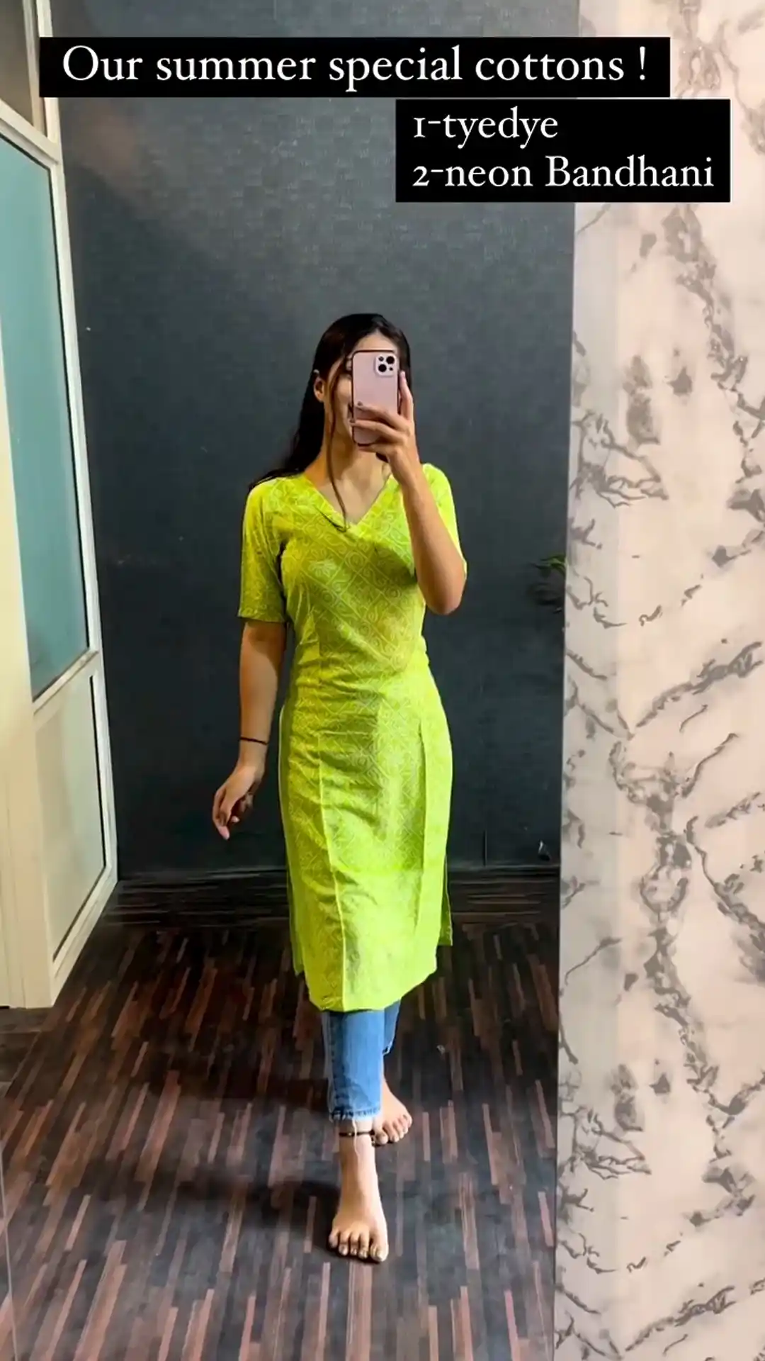 Neon Bandhani Printed Kurti.png